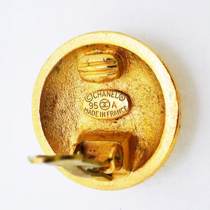 Chanel Earrings Vintage CC Logo Round — view 4