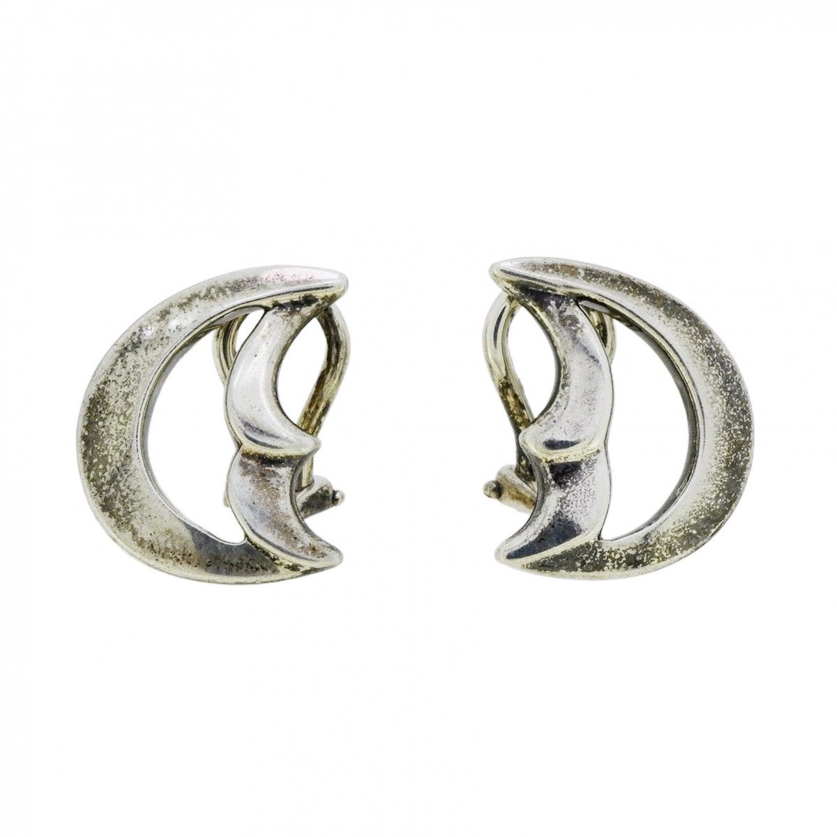 Tiffany & Co Earrings Crescent 925 Sterling Silver