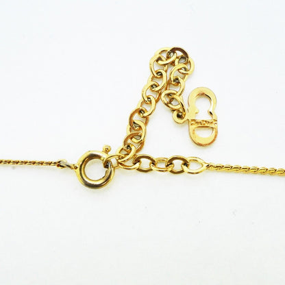 Dior Necklace CD Logo Gold Plated Line Stone — view 4