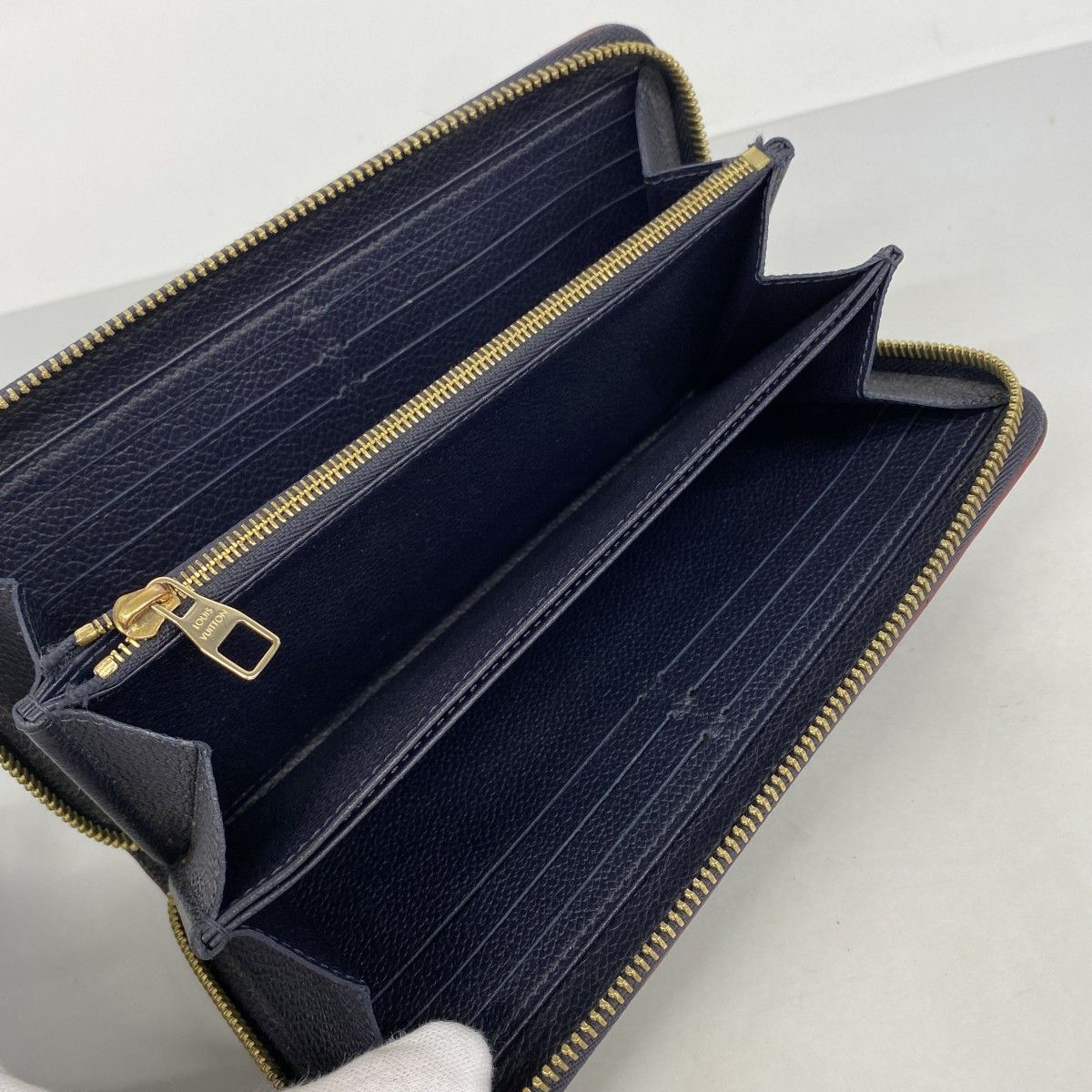 Louis Vuitton Wallet Monogram Empreinte Zippy Blue — view 3