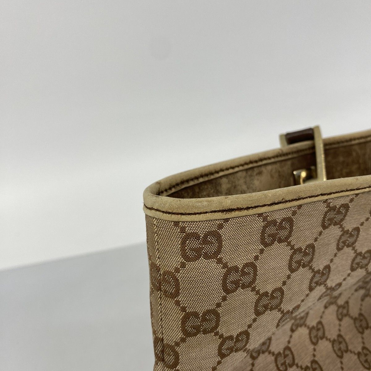 Gucci Tote 002 Canvas Pink Beige Champagne Gold — view 7