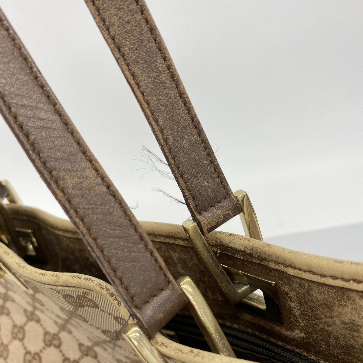 Gucci Tote 002 Canvas Pink Beige Champagne Gold — view 9
