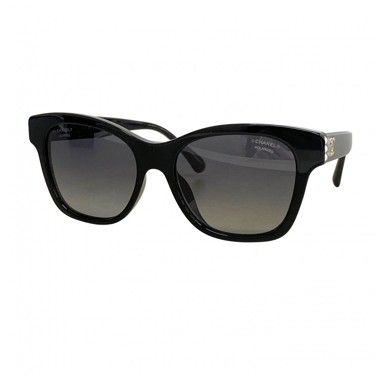 Chanel Sunglasses Acetate Black Champagne Gold Eyewear