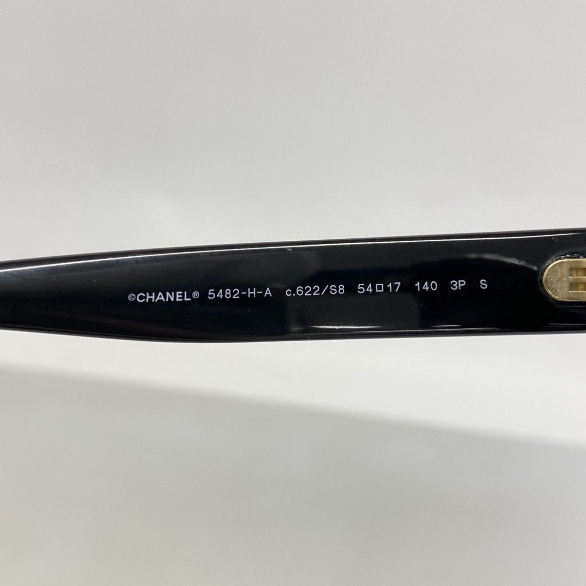 Chanel Sunglasses Acetate Black Champagne Gold Eyewear — view 3
