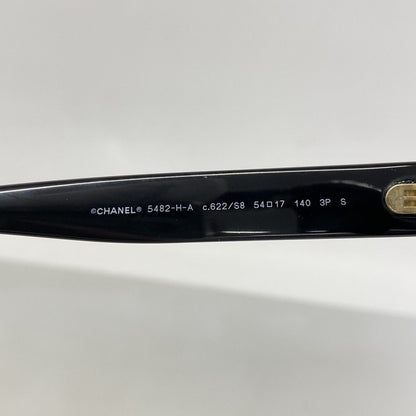 Chanel Sunglasses Acetate Black Champagne Gold Eyewear — view 3