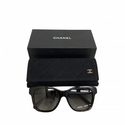 Chanel Sunglasses Acetate Black Champagne Gold Eyewear — view 7
