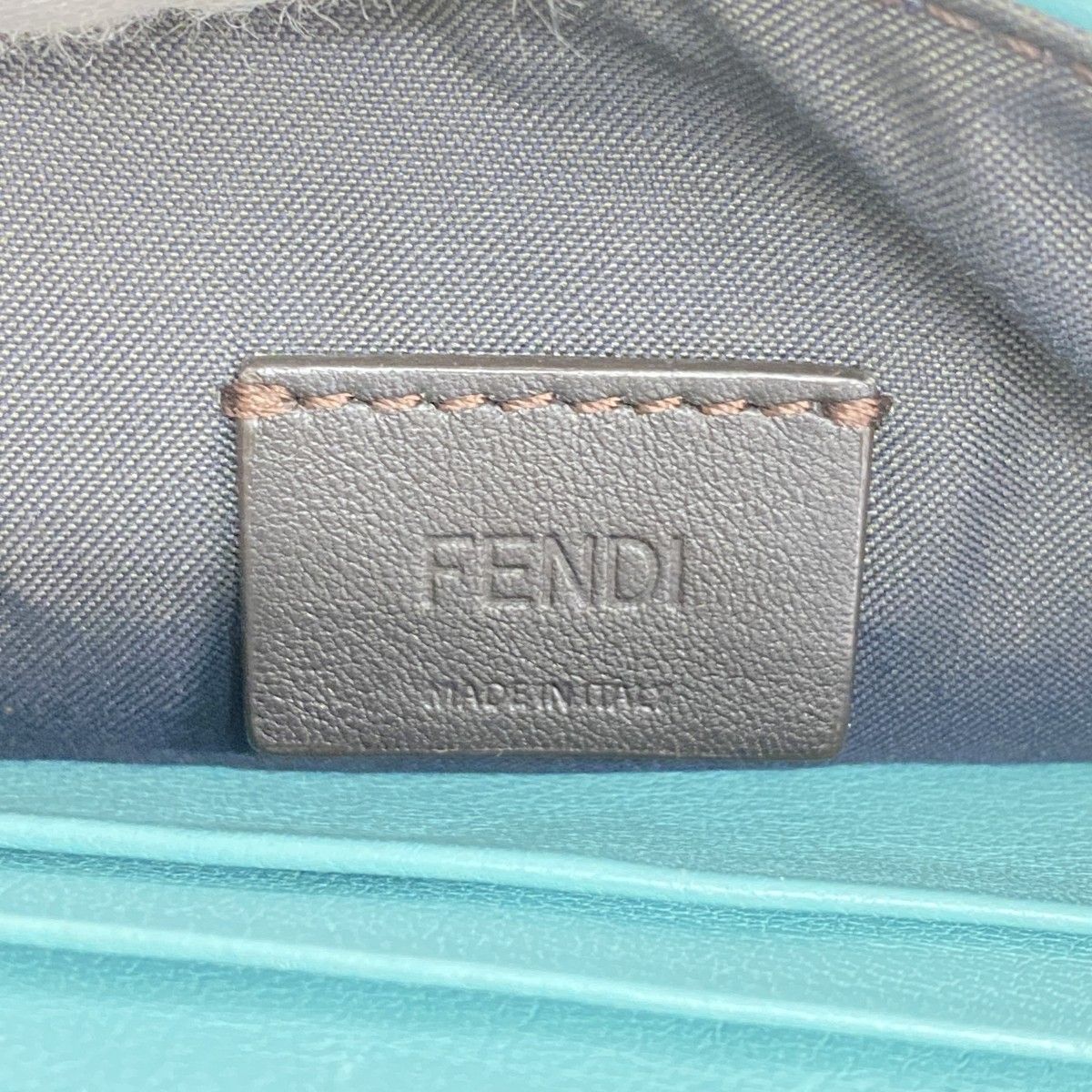 Fendi Handbag Baguette Mini Leather Emerald Green Silver 2-Way — view 5