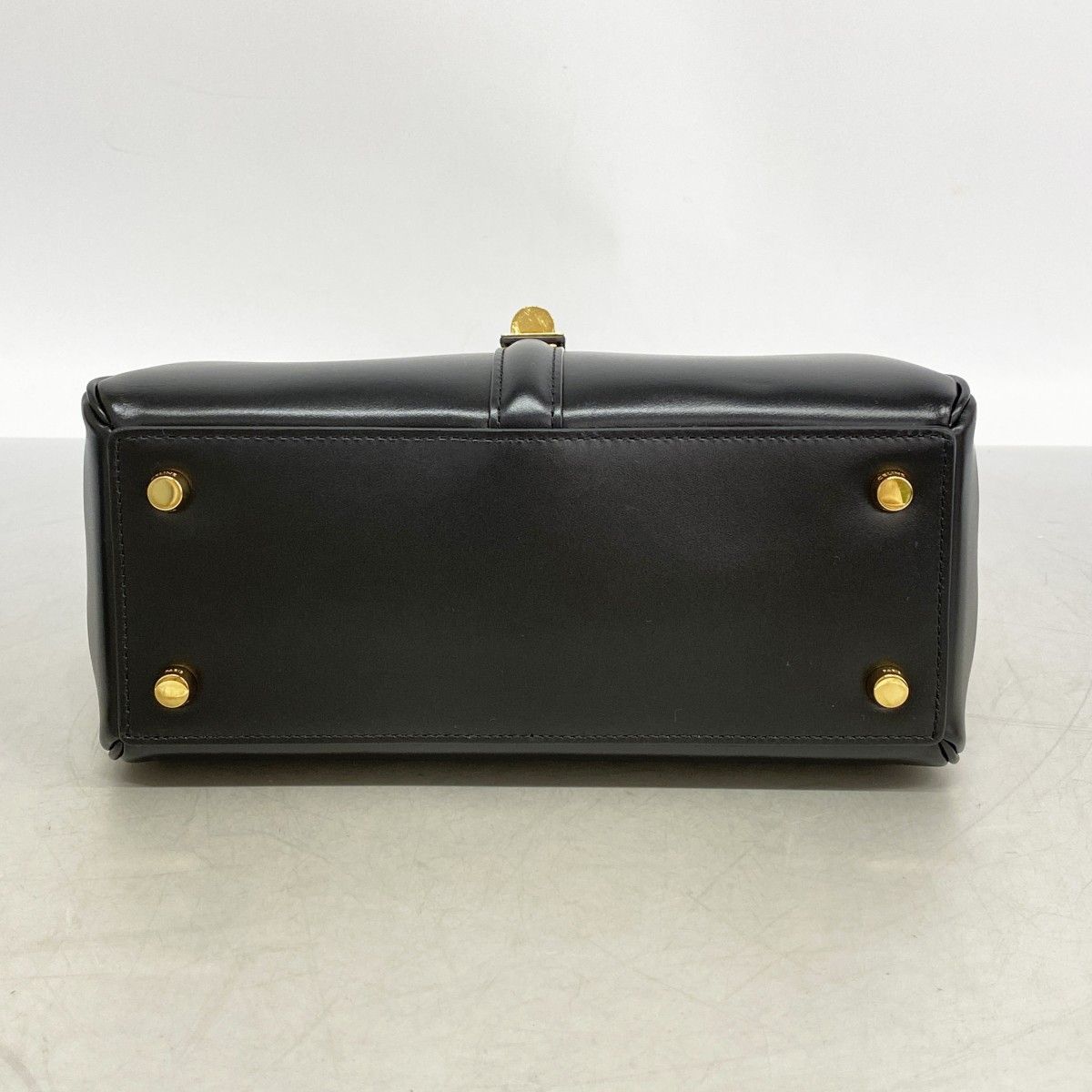 Celine Handbag Seise Leather Black Gold 2-Way Bag — view 3