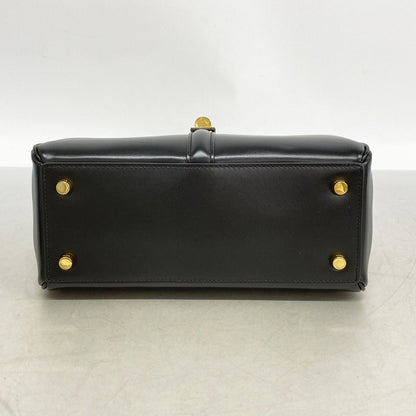 Celine Handbag Seise Leather Black Gold 2-Way Bag — view 3