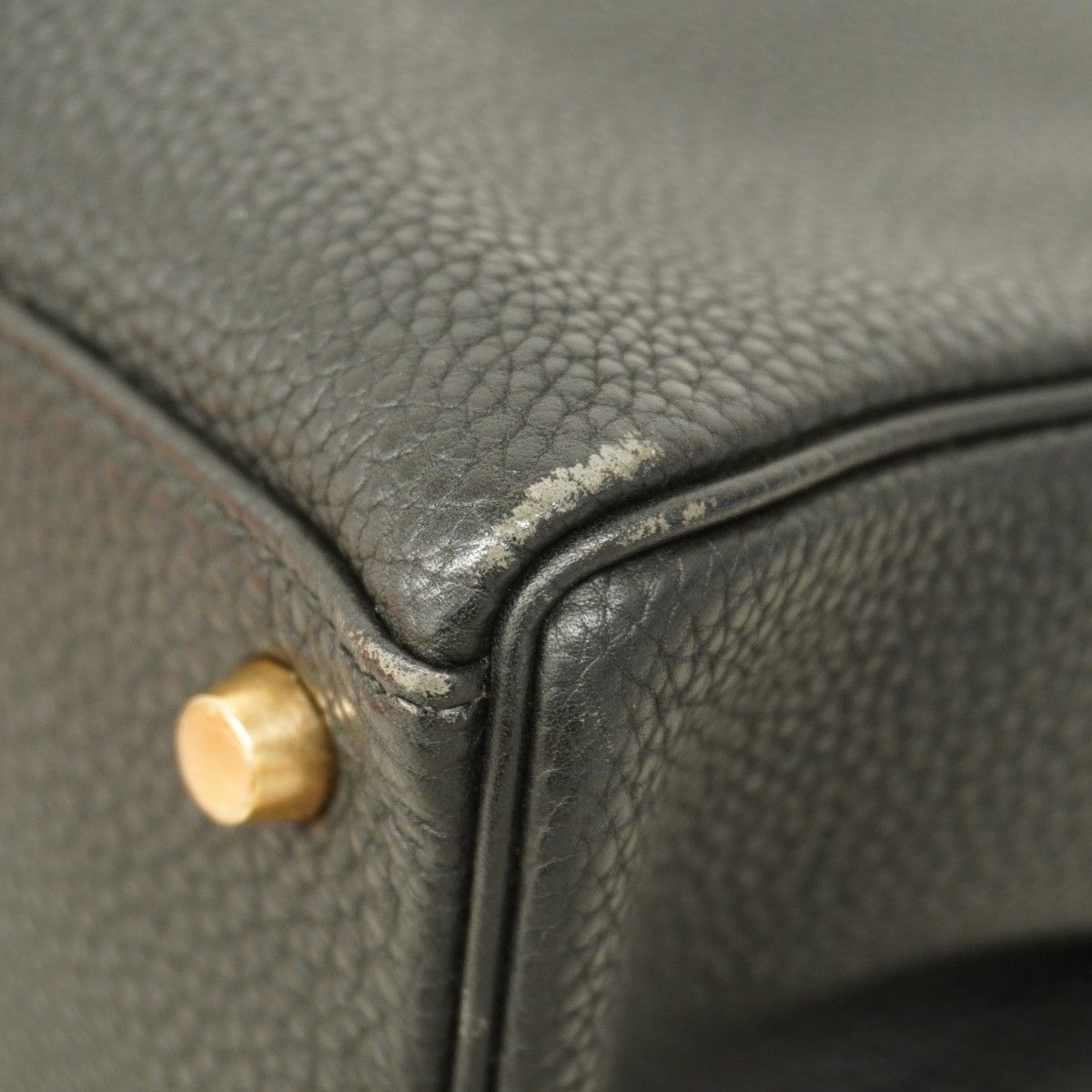 Hermes Handbag Kelly 32 Togo Black Gold 2-Way Bag — view 7