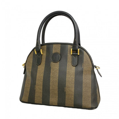Fendi Handbag Pecan Brown Black Gold
