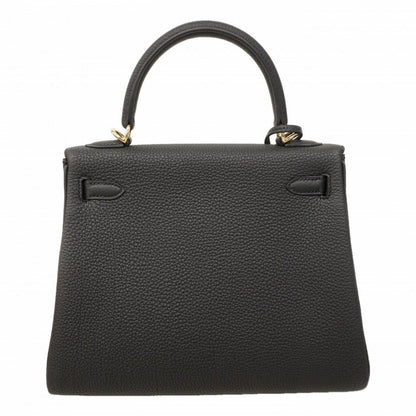Hermes Handbag Kelly 25 Togo Black Gold 2-Way Bag — view 6
