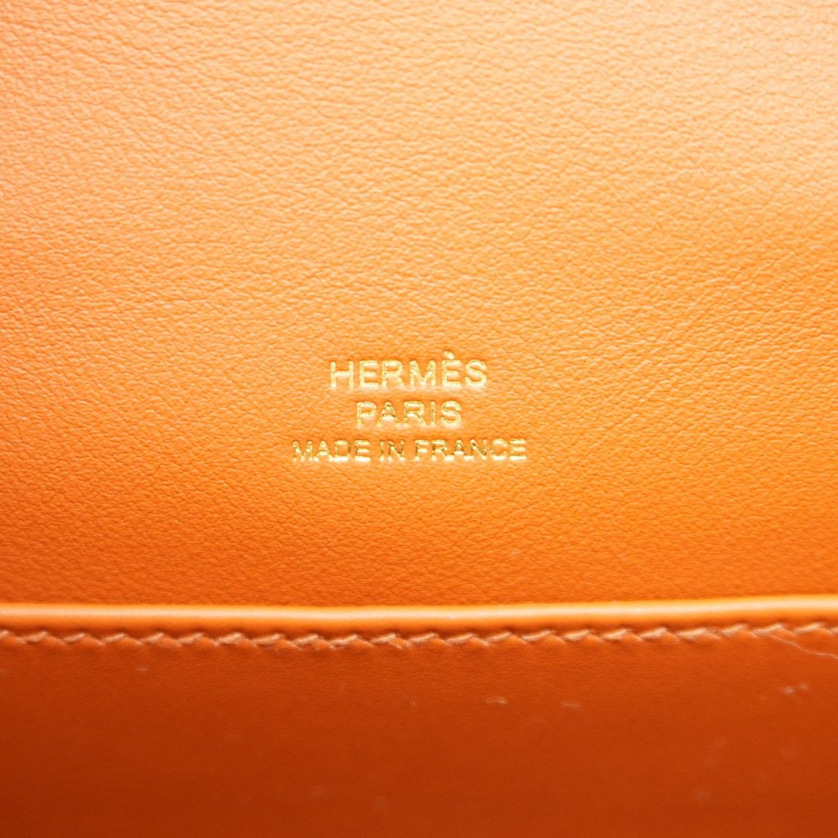 Hermes Handbag Pochette Kelly Swift Cui Buru Gold — view 5