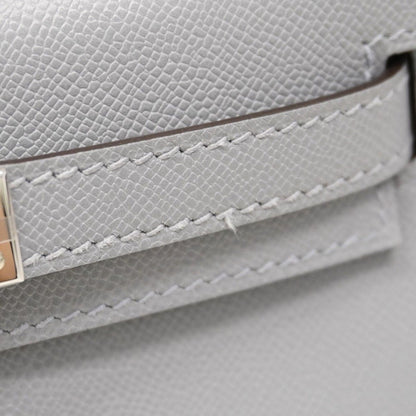 Hermes Handbag Mini Kelly 2 Madame Gris Perle Silver — view 6