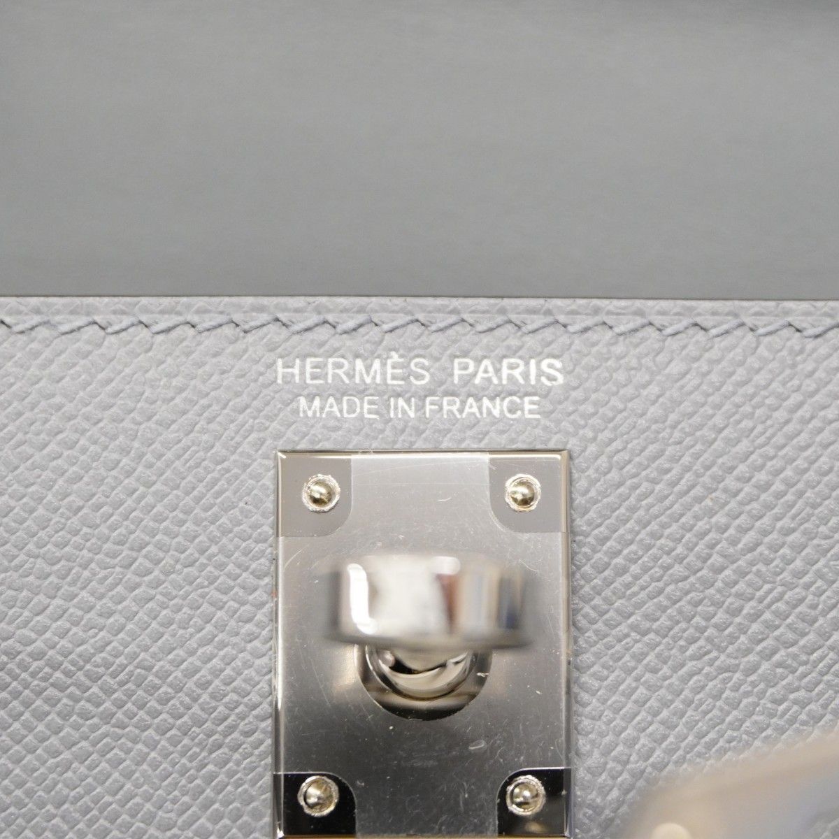 Hermes Handbag Mini Kelly 2 Madame Gris Perle Silver — view 5
