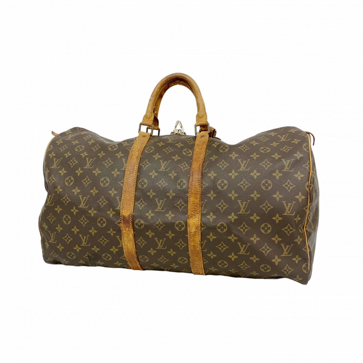 Louis Vuitton Boston Bag Monogram Keepall 55 Brown