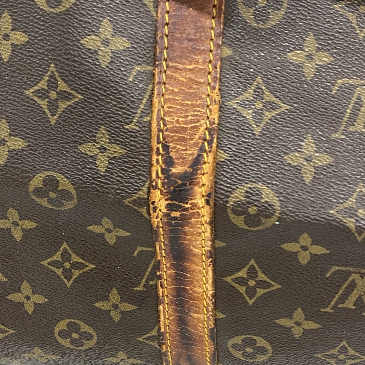 Louis Vuitton Boston Bag Monogram Keepall 55 Brown — view 7