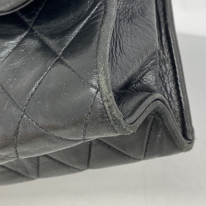 Chanel Shoulder Bag Quilted Lambskin Black Gold — view 6