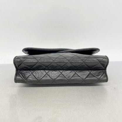 Chanel Shoulder Bag Quilted Lambskin Black Gold — view 3