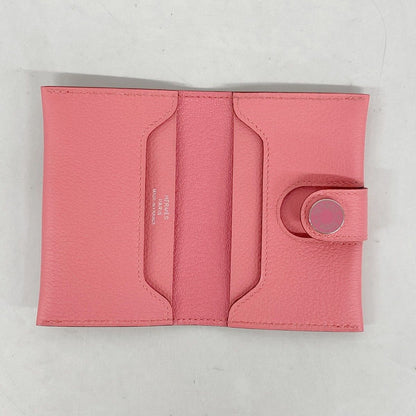 Hermes Card Case Evercolor Roseuete Silver — view 3