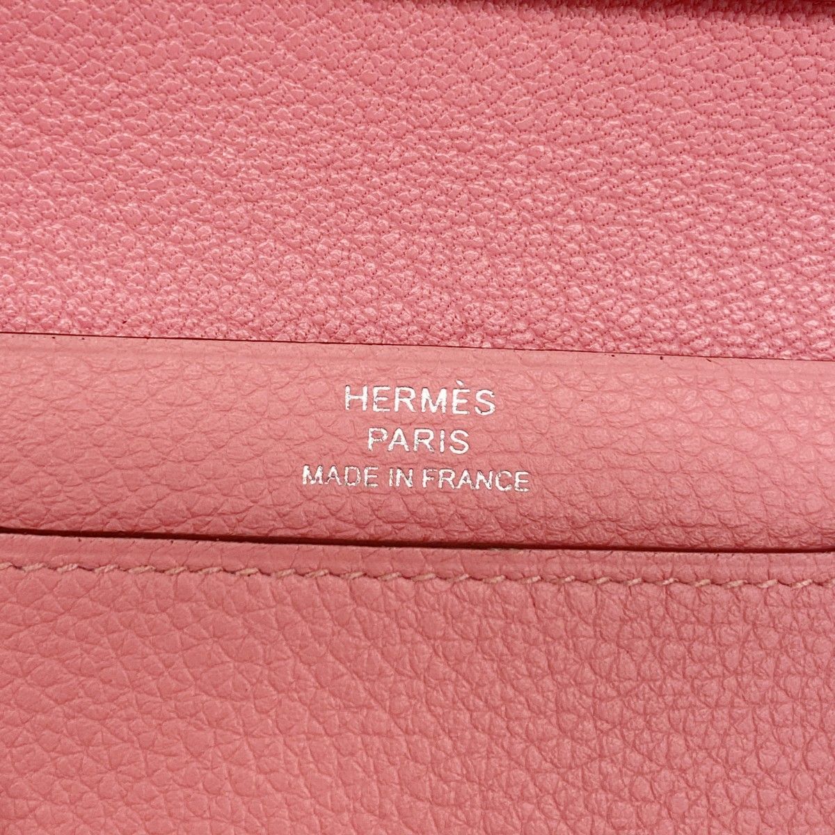 Hermes Card Case Evercolor Roseuete Silver — view 4