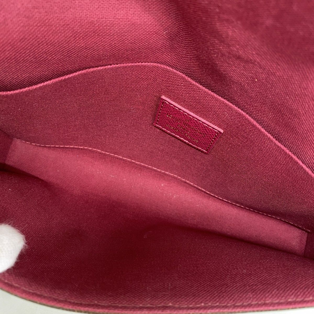 Louis Vuitton Shoulder Wallet Monogram Pochette Felicie Brown Fuchsia — view 4