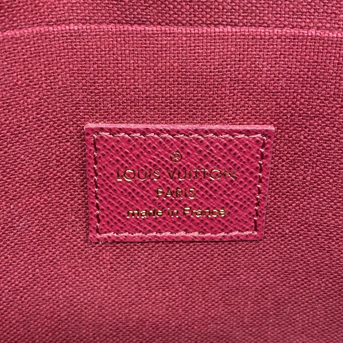 Louis Vuitton Shoulder Wallet Monogram Pochette Felicie Brown Fuchsia — view 5