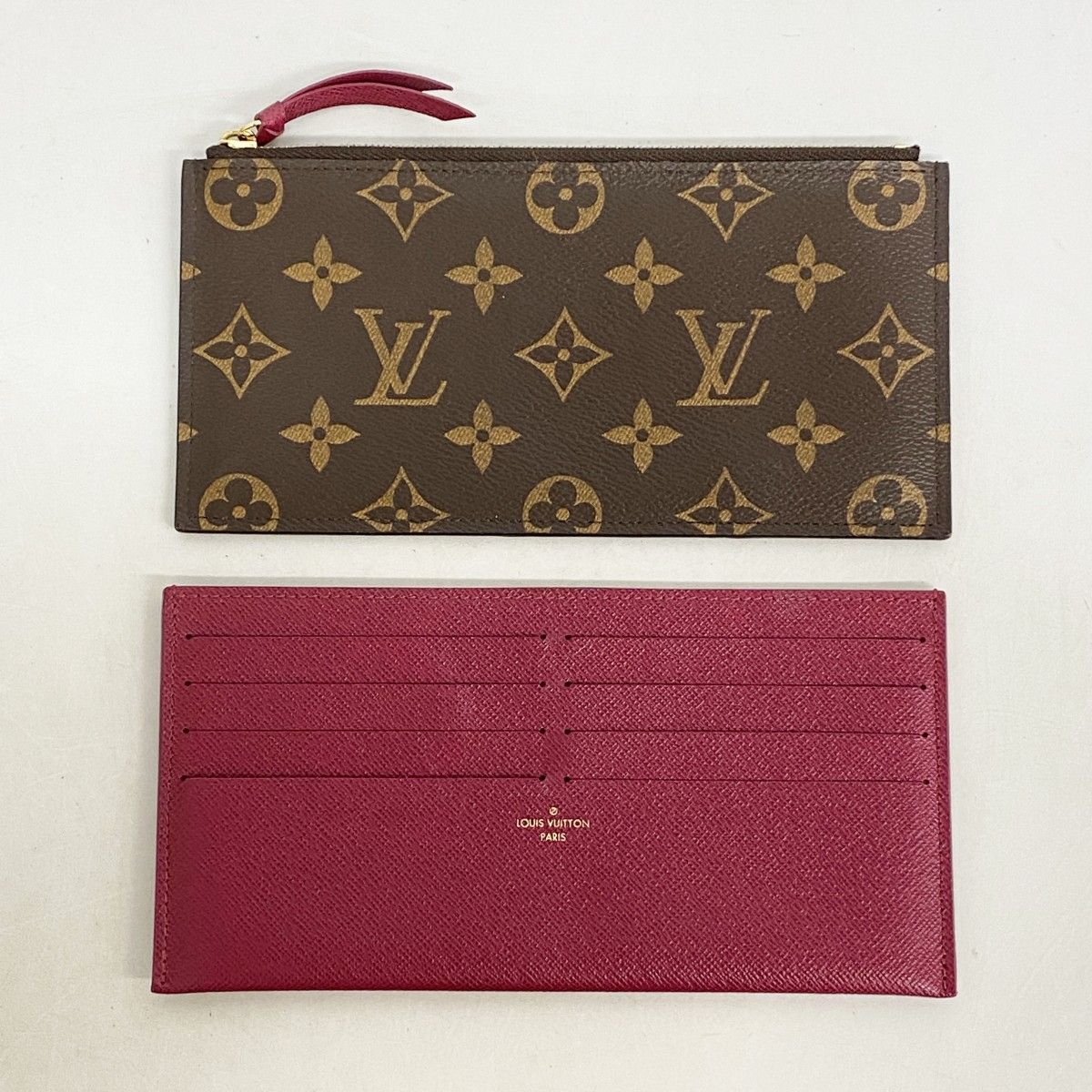 Louis Vuitton Shoulder Wallet Monogram Pochette Felicie Brown Fuchsia — view 7