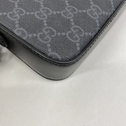 Gucci Shoulder Bag GG Supreme Black Gray Silver — view 8