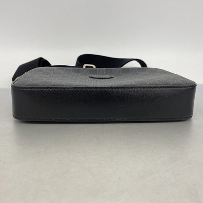 Gucci Shoulder Bag GG Supreme Black Gray Silver — view 3