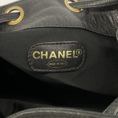 Chanel Shoulder Bag Triple Coco Caviar Leather Black Gold — view 5