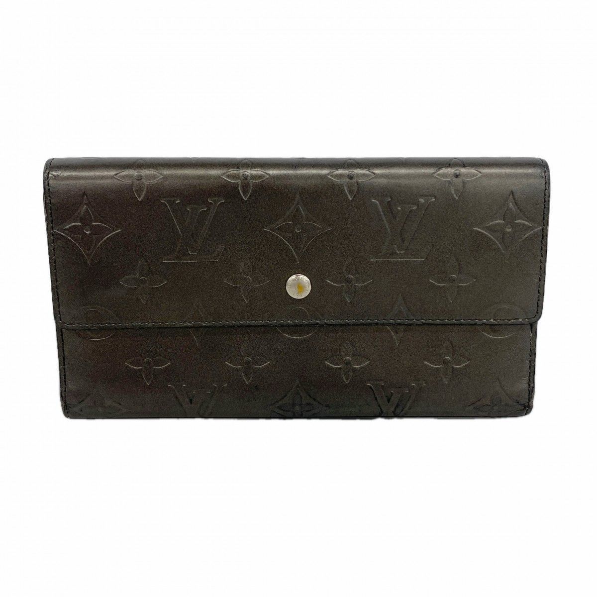 Louis Vuitton Trifold Wallet Monogram Matte Porte Tresor International Noir
