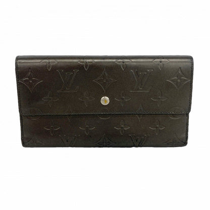 Louis Vuitton Trifold Wallet Monogram Matte Porte Tresor International Noir