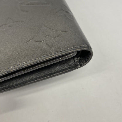 Louis Vuitton Trifold Wallet Monogram Matte Porte Tresor International Noir — view 7