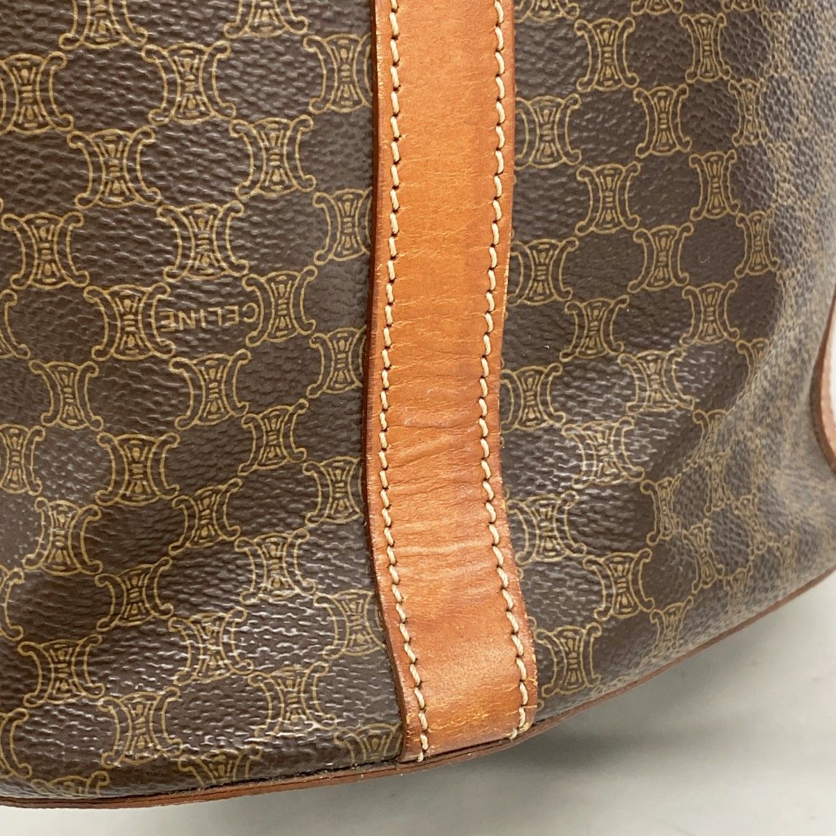 Celine Tote Macadam Brown Gold — view 8