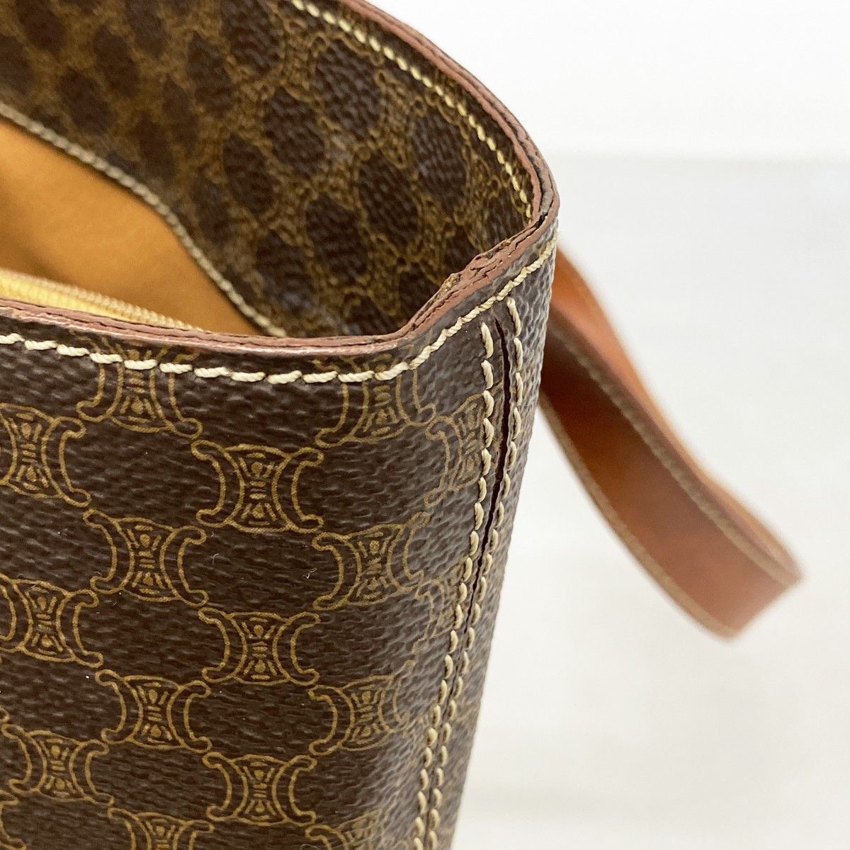 Celine Tote Macadam Brown Gold — view 7