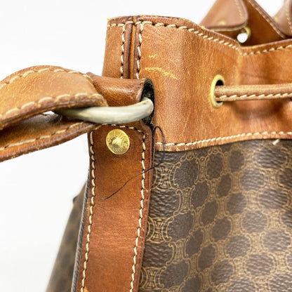 Celine Shoulder Bag Macadam Brown Gold — view 8