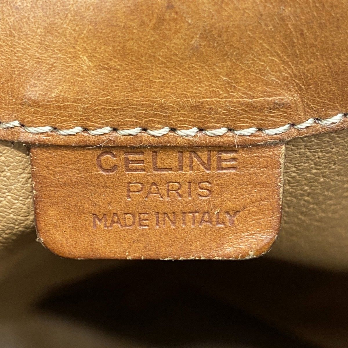 Celine Shoulder Bag Macadam Brown Gold — view 5