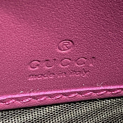 Gucci Wallet GG Supreme Leather Beige Brown Red Gold — view 4
