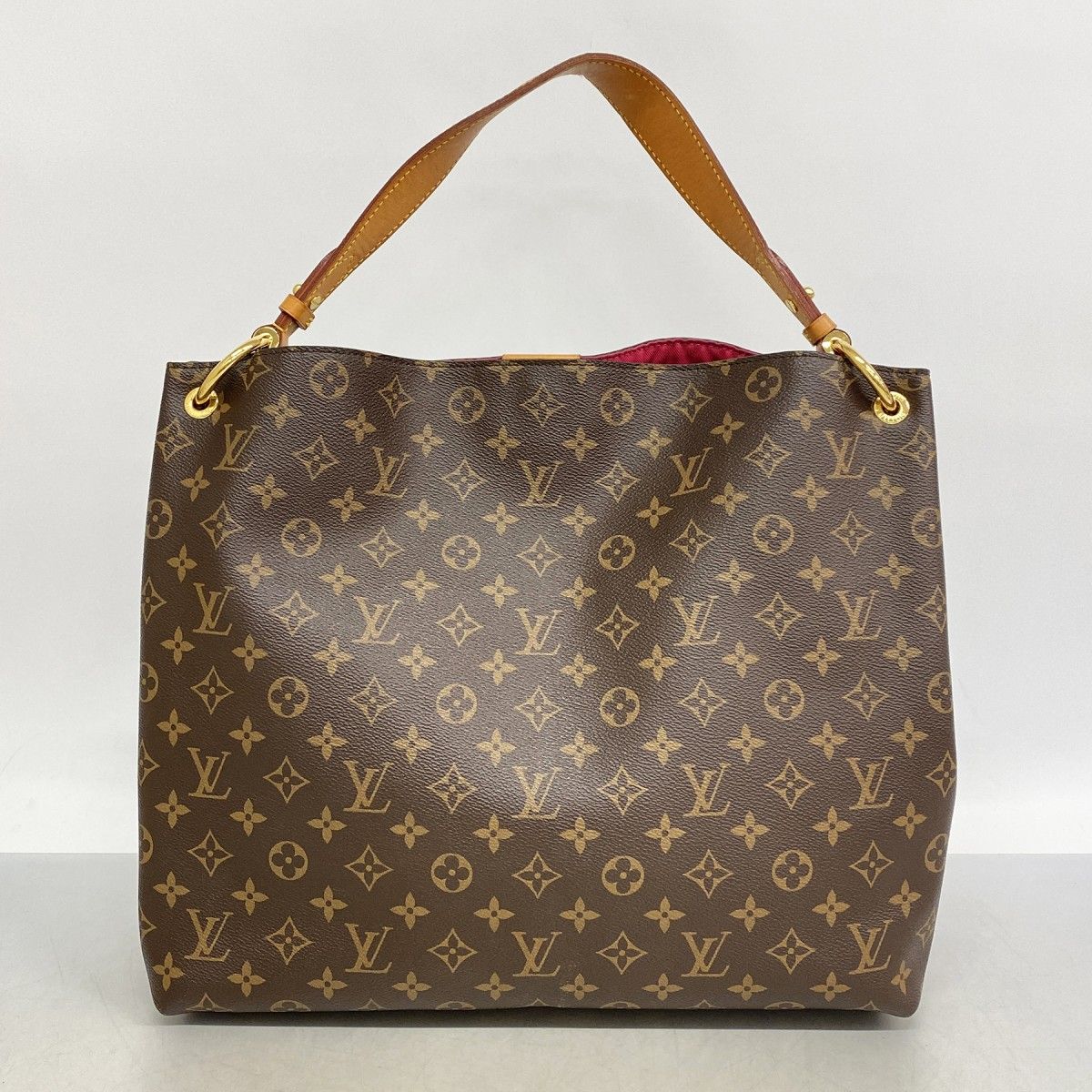 Louis Vuitton Shoulder Bag Monogram Gray Souffle MM Pivoine — view 9