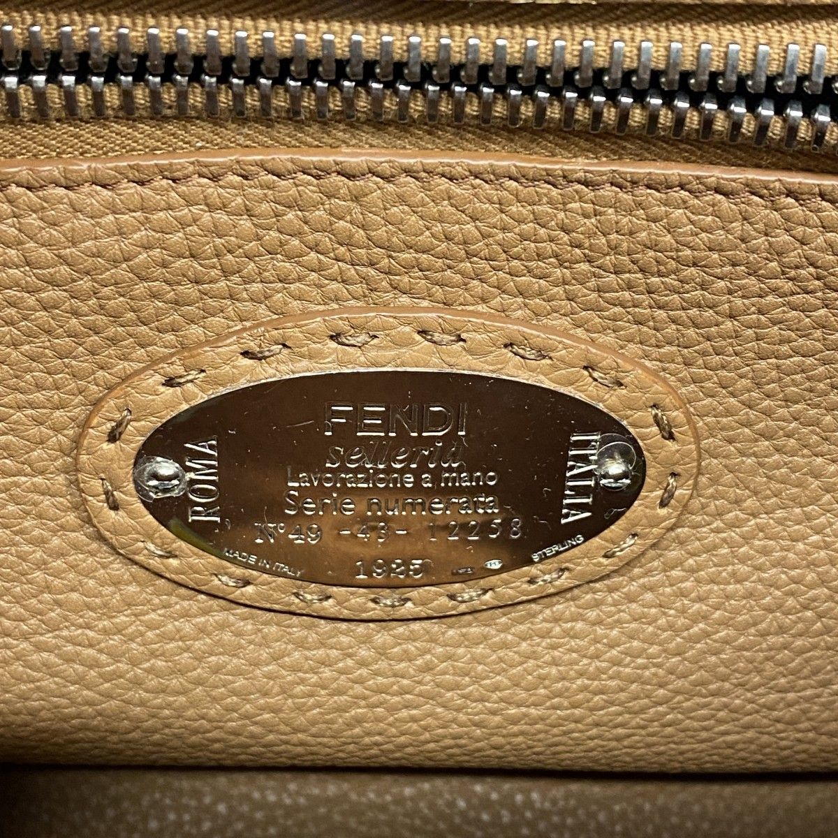 Fendi Handbag Selleria Peekaboo Leather Black Silver — view 5
