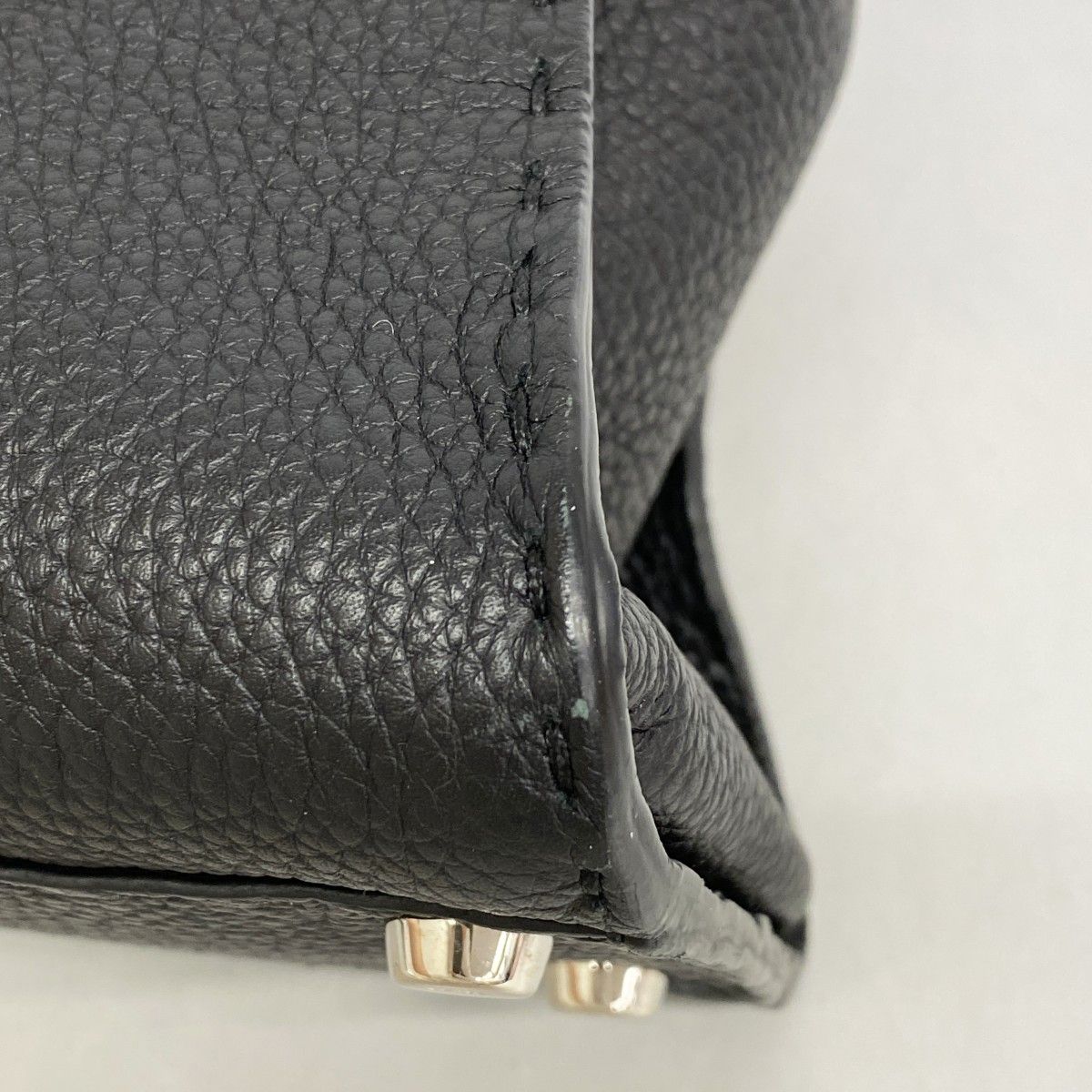 Fendi Handbag Selleria Peekaboo Leather Black Silver — view 6