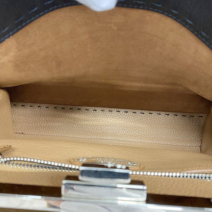 Fendi Handbag Selleria Peekaboo Leather Black Silver — view 4