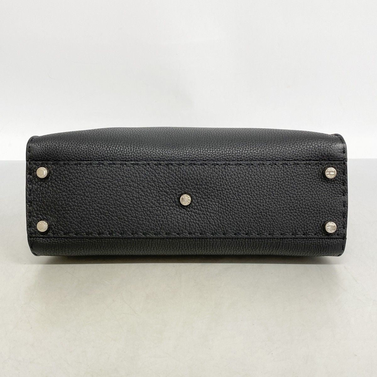 Fendi Handbag Selleria Peekaboo Leather Black Silver — view 3