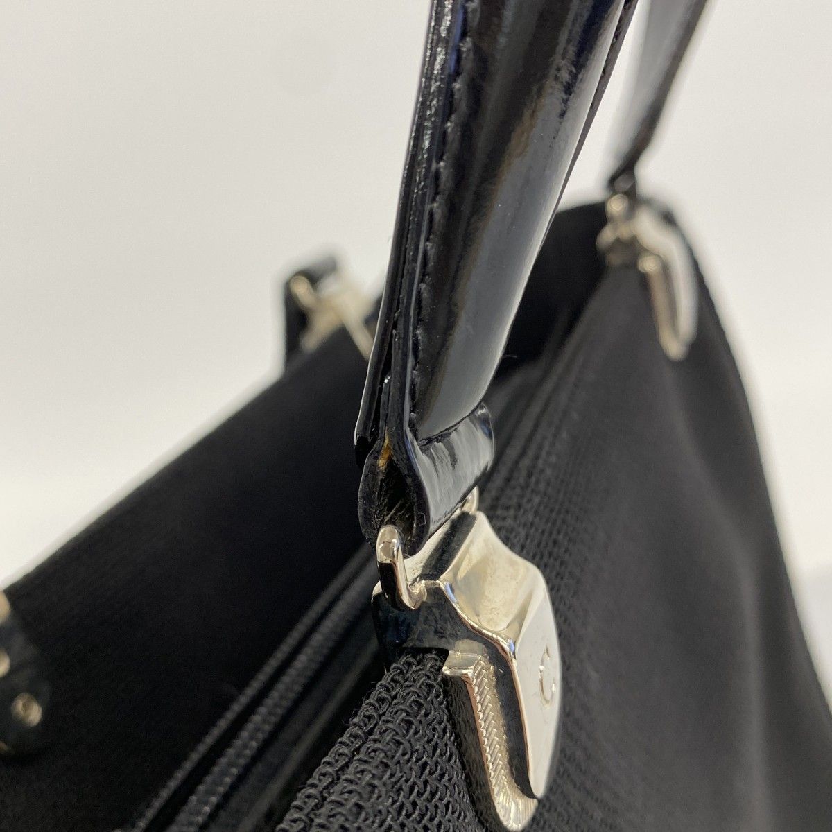 Dior Handbag Canvas Black Silver 2-Way Bag — view 6