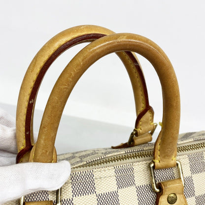 Louis Vuitton Handbag Damier Azur Speedy 25 White — view 9