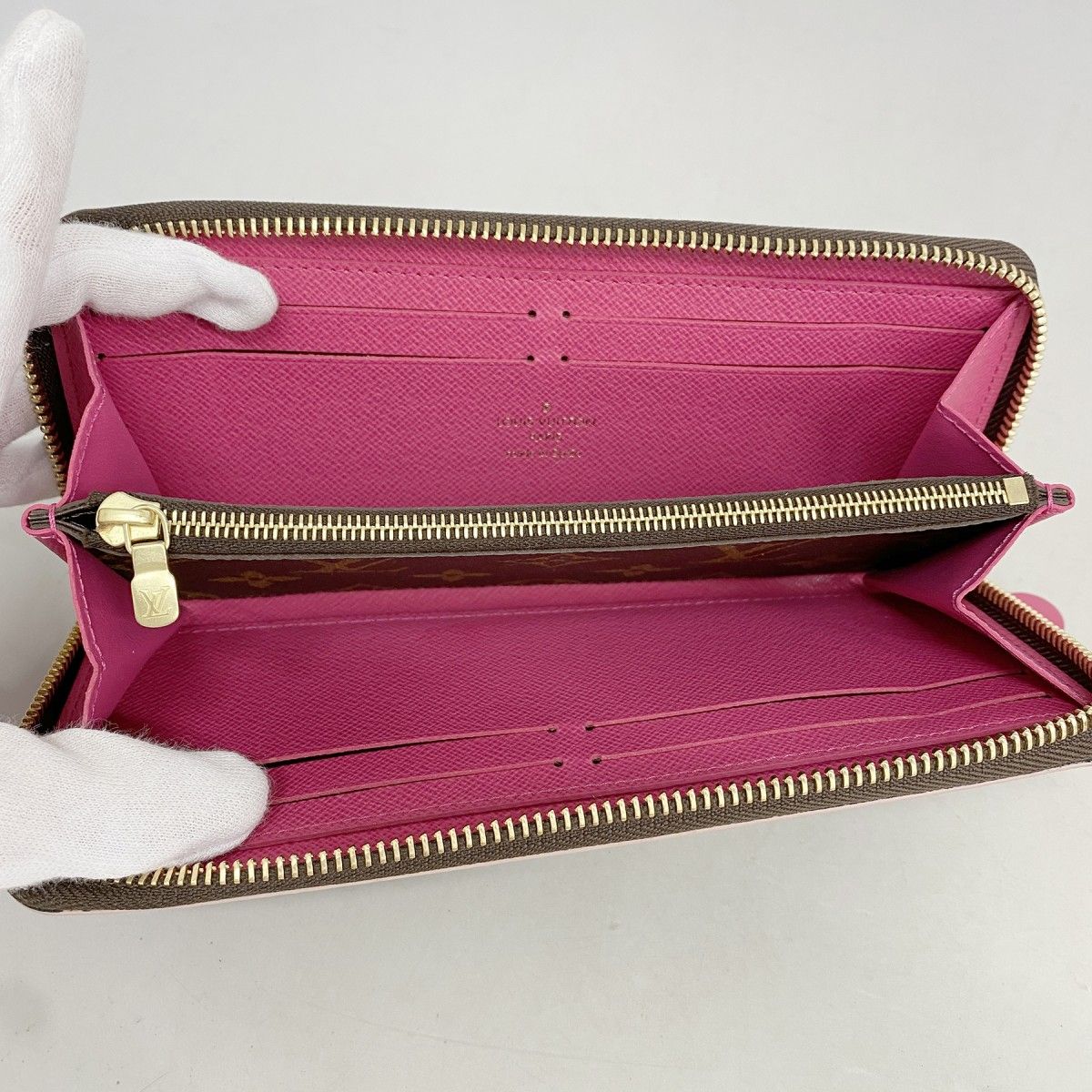 Louis Vuitton Wallet Monogram Portefeuille Clemence Flower Charm Hot Pink Cles — view 3