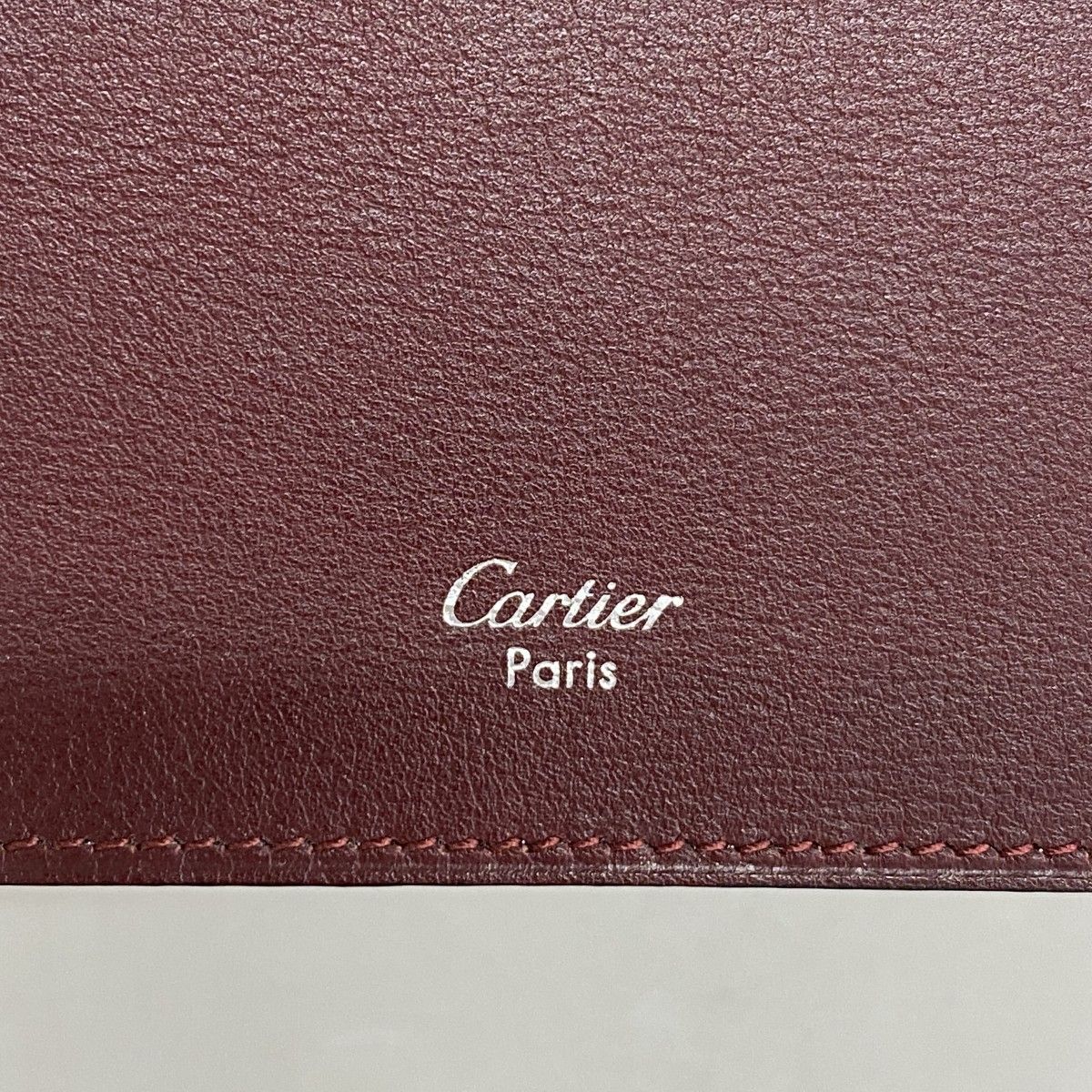 Cartier Card Case Cabochon Leather Black Silver — view 4