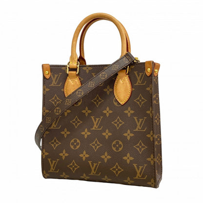 Louis Vuitton Handbag Monogram Sac Plat BB Brown 2-Way Bag