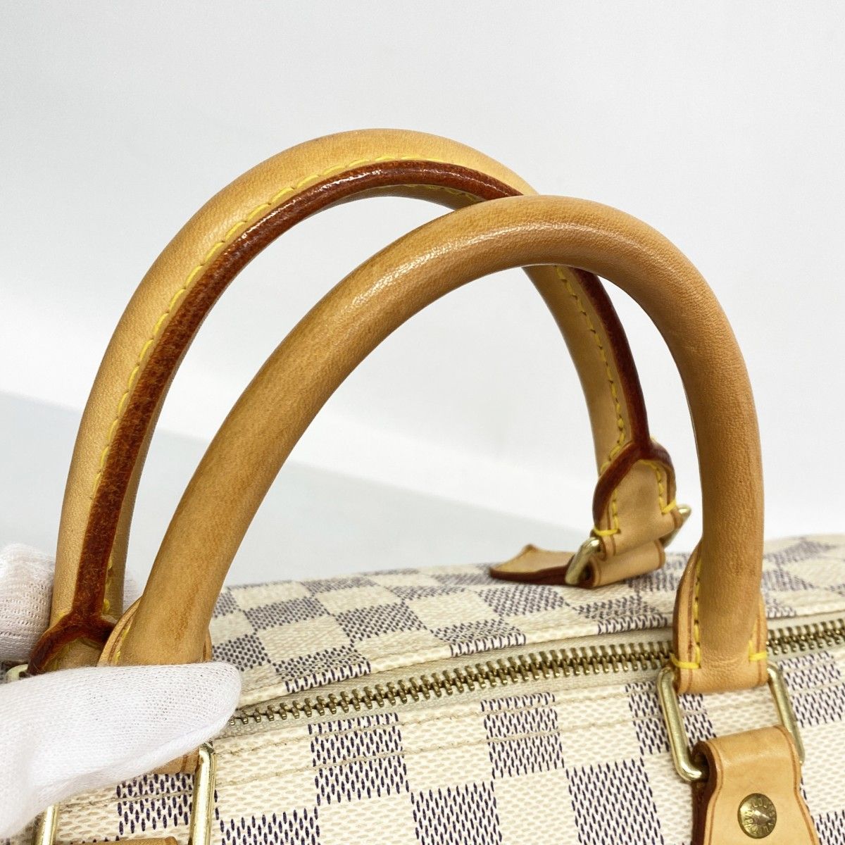 Louis Vuitton Handbag Damier Azur Speedy 30 White — view 8